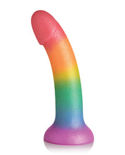 Load image into Gallery viewer, Curve Toys Simply Sweet 6.5&quot; Phallic Rainbow Dildo

