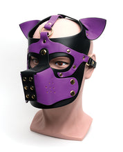 Load image into Gallery viewer, Bondage Pup Hood- Purple
