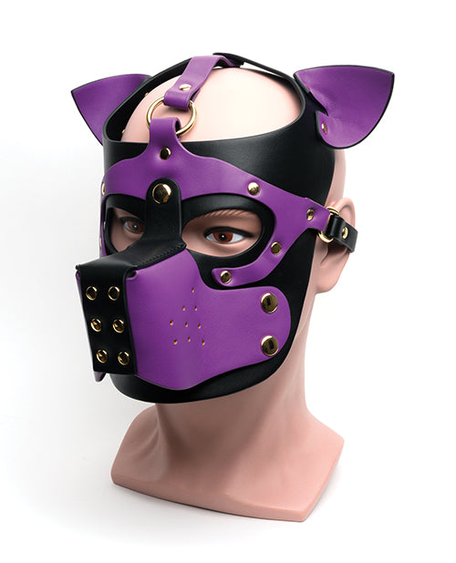 Bondage Pup Hood- Purple