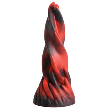 Load image into Gallery viewer, Kinkes Playhouse Creature Cocks Hell Kiss Twisted Tongues Silicone Dildo front view 
