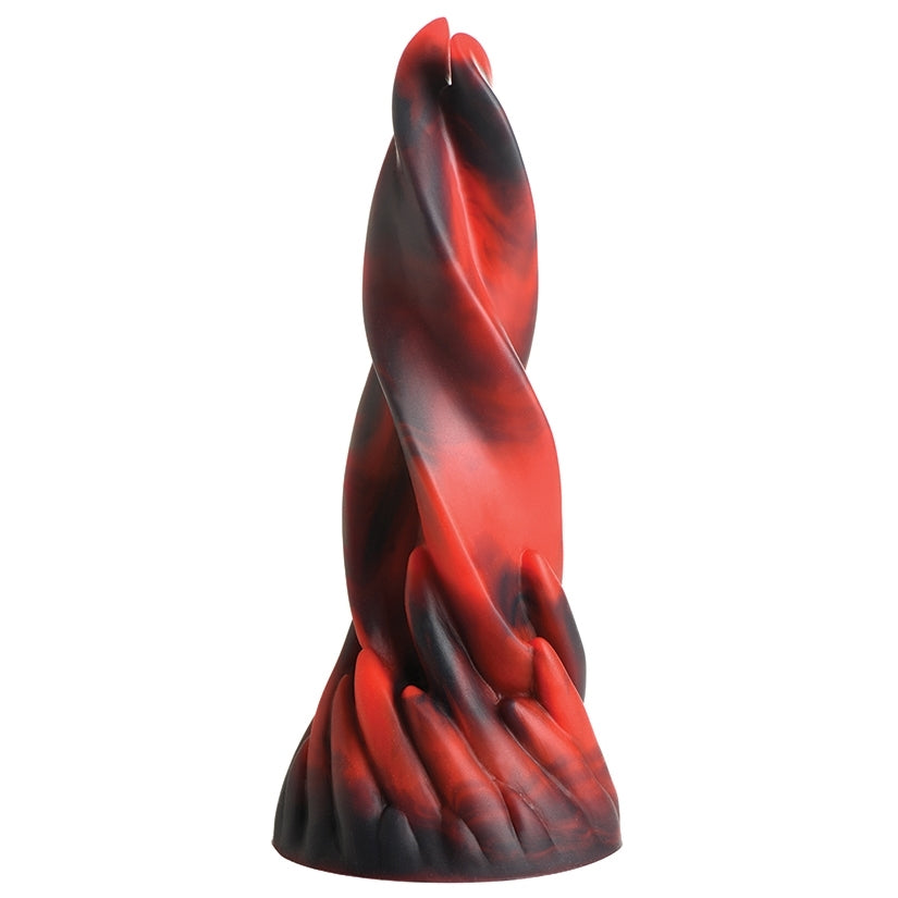 Kinkes Playhouse Creature Cocks Hell Kiss Twisted Tongues Silicone Dildo front view 